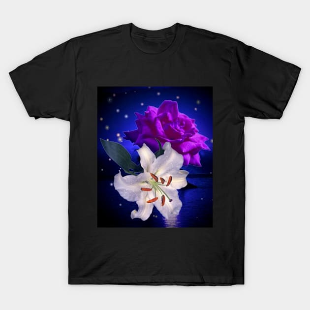 Magic Flowers T-Shirt by Elena59